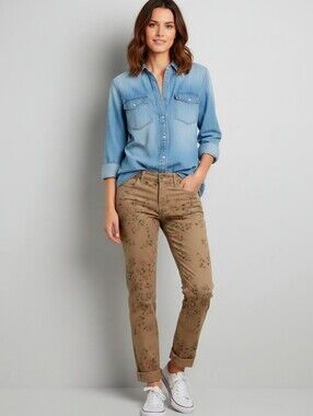 New! Citizens of Humanity Mandy High Waist Retro Slim Straight Leg Roll Up Jeans